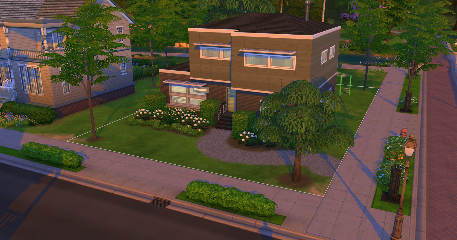Sims 4 Builds MidMod SplitLevel (Sims 4 House)